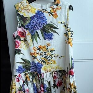 Dolce & Gabbana Multicolor Floral Kids Dress